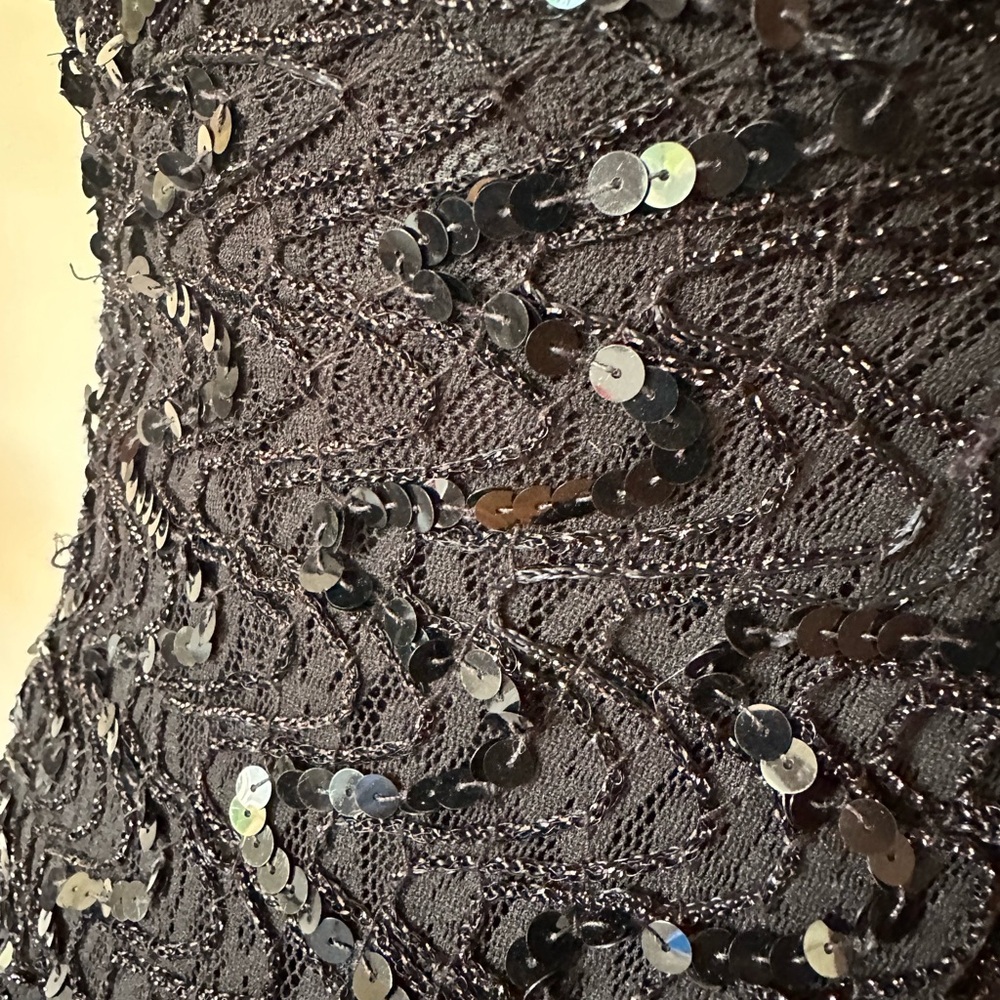 Rampage Black Strapless Dress with Sequins - Picture 7 of 9